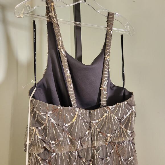 SORELLA VITA Platinum Sequin Dress, Size 16 - Picture 10 of 15